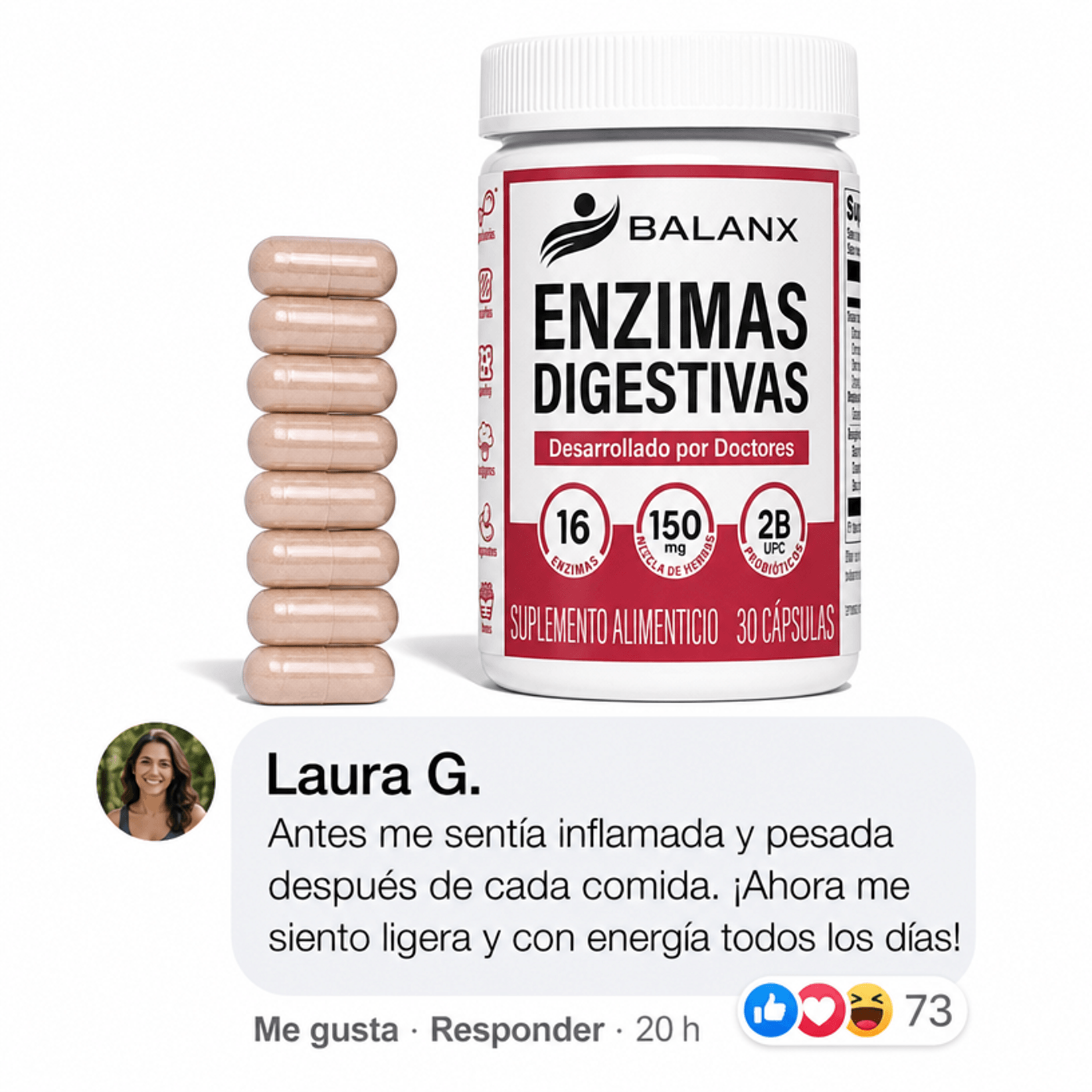 Enzimas Digestivas / Ayuda a Tu Cuerpo a Descomponer Mejor la Comida y Evita la Hinchazón