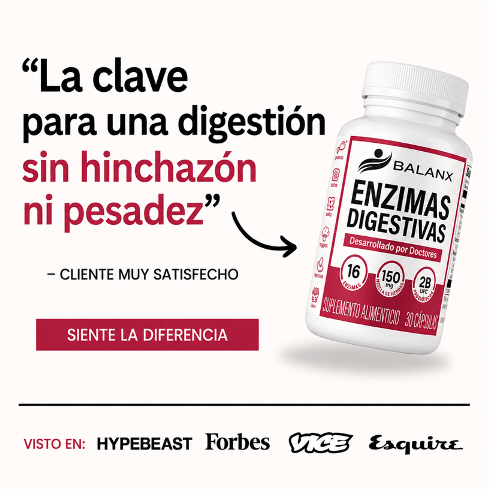 Enzimas Digestivas / Ayuda a Tu Cuerpo a Descomponer Mejor la Comida y Evita la Hinchazón