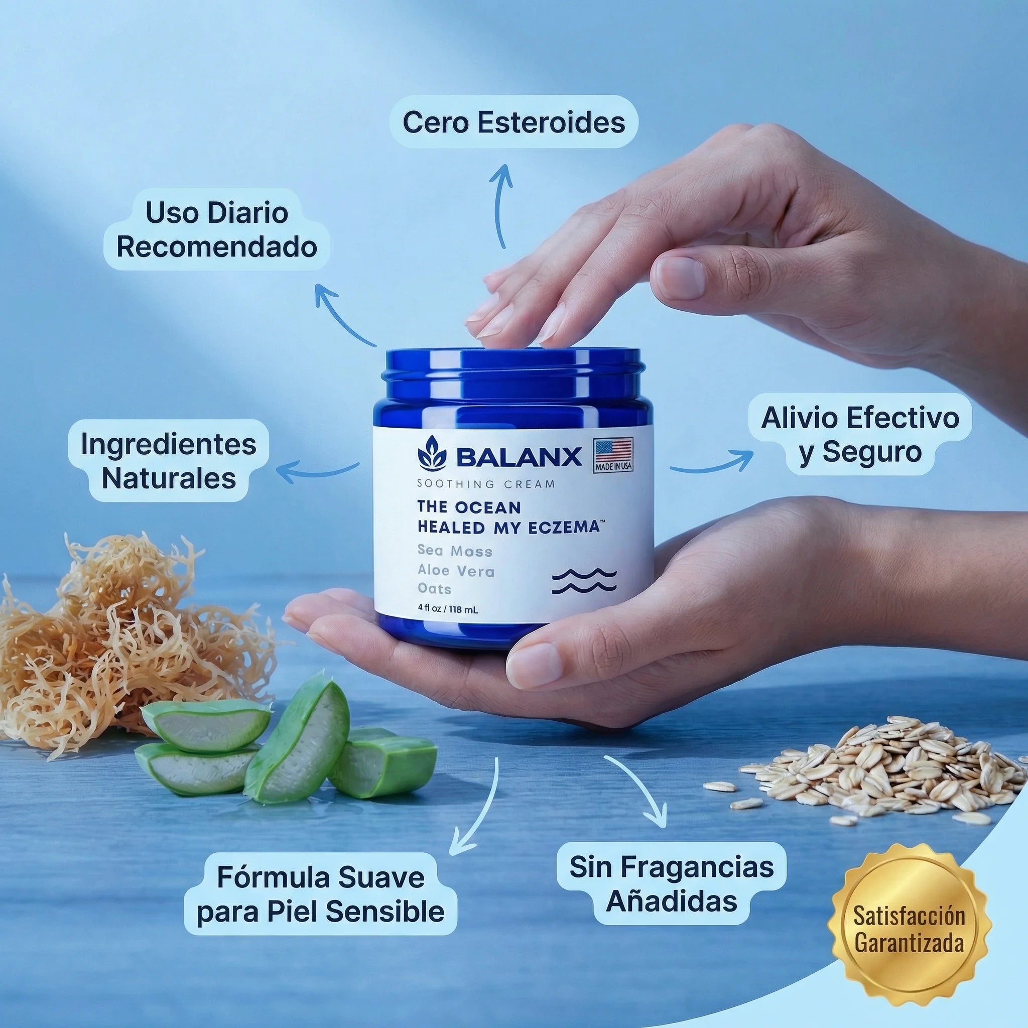 Crema Calmante para Eczema | Alivio sin Ardor, Desde el Primer Día